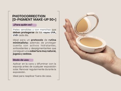 Sensilis Maquillaje Photocorrection D-Pigment Make-Up 50+10 grs Tono 1 Natural Rose - Imagen 6